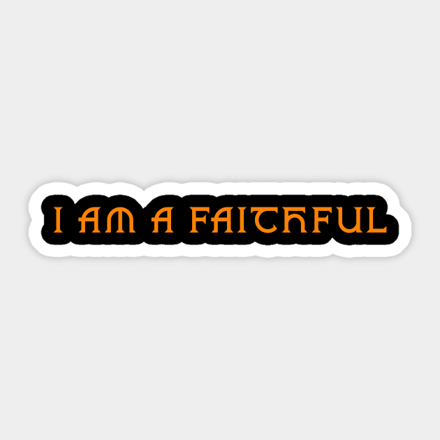 I am a faithful Sticker by Suzy Shackleton felt artist & illustrator